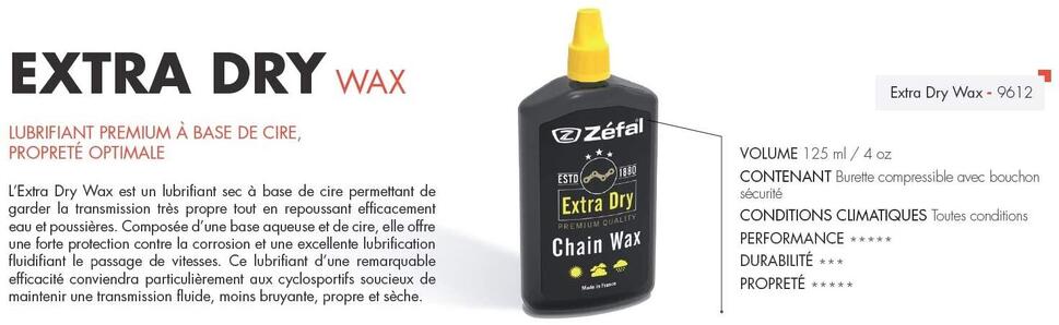 ZEFAL smar do łańcucha extra dry wax 120 ml ZF-9612