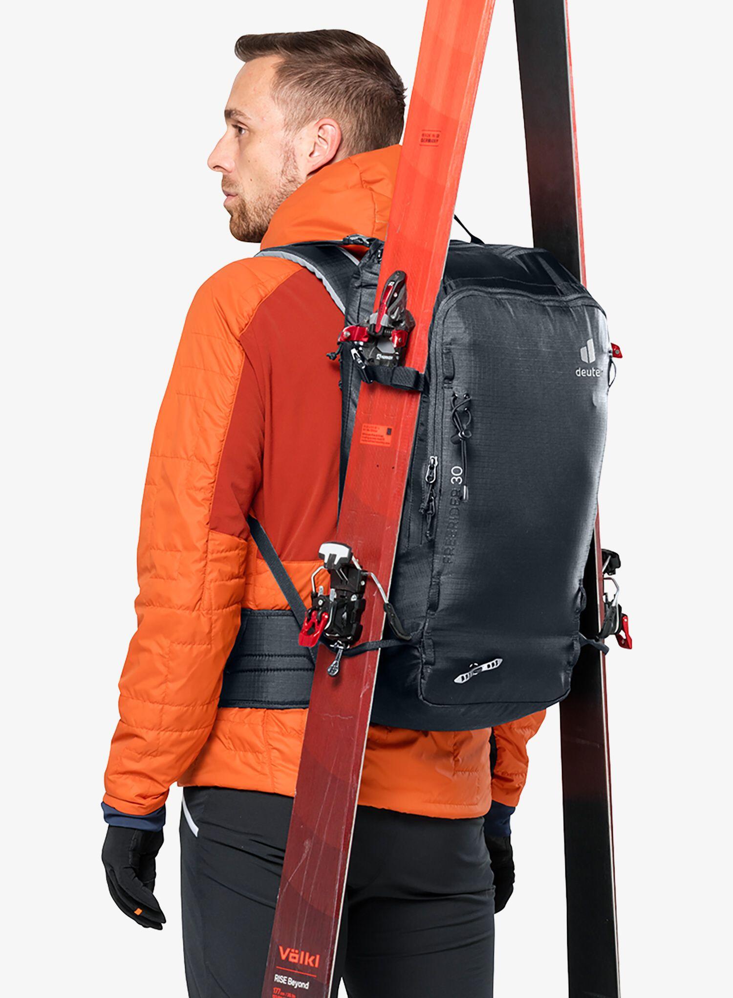 Deuter Freerider 30 L Sac à dos noir - accès arrière, fixation skis/snowboard 7/7