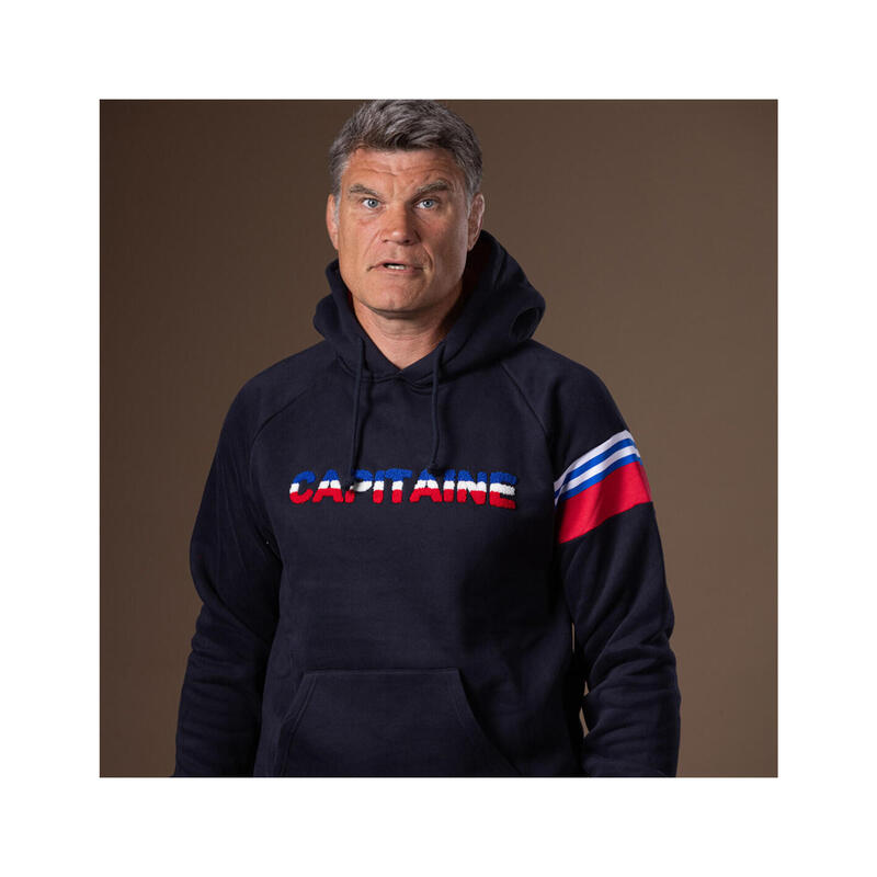 Sweat à capuche de rugby homme Capitaine - Fabien Pelous