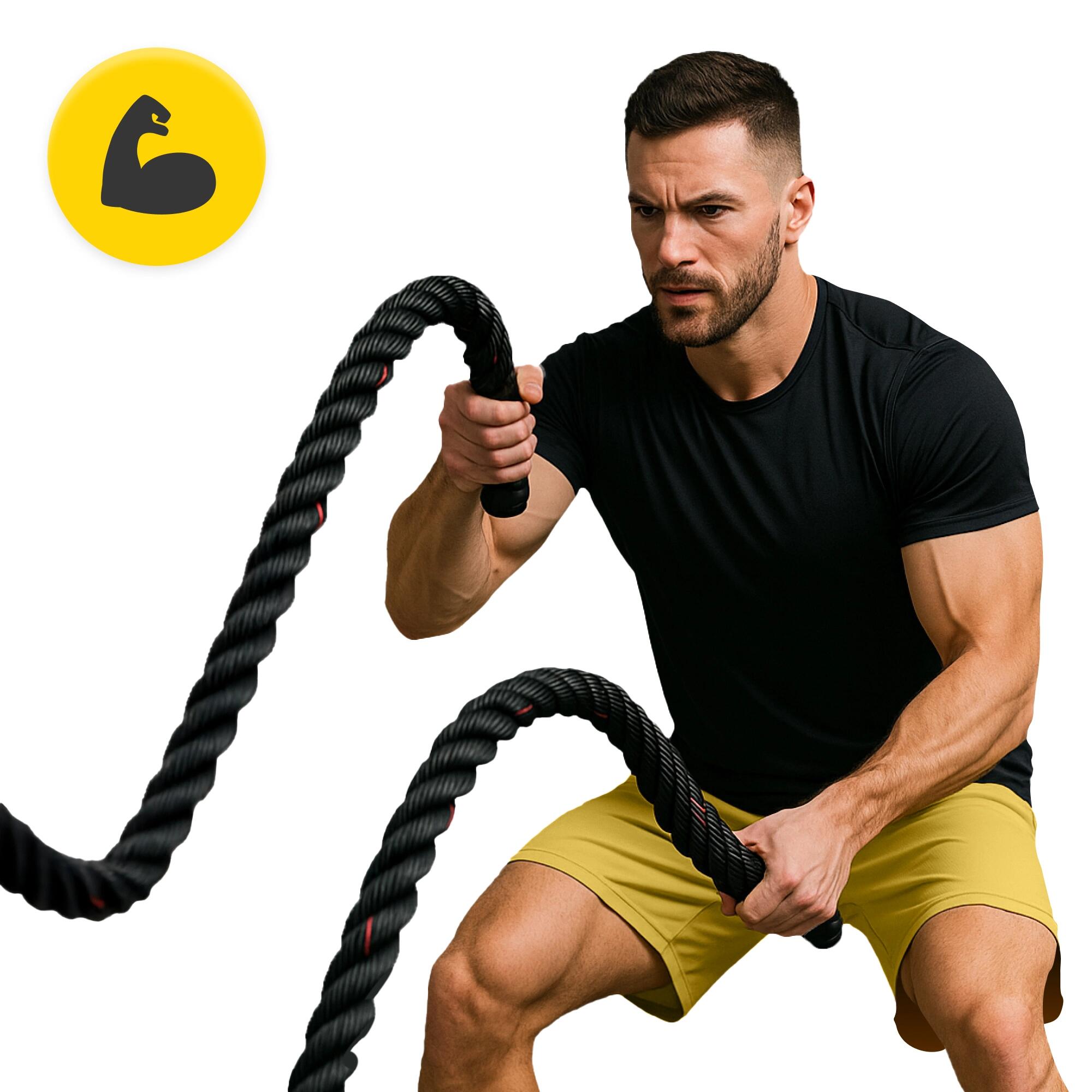 Lina treningowa 4FIZJO Power Rope 15 m 12 kg