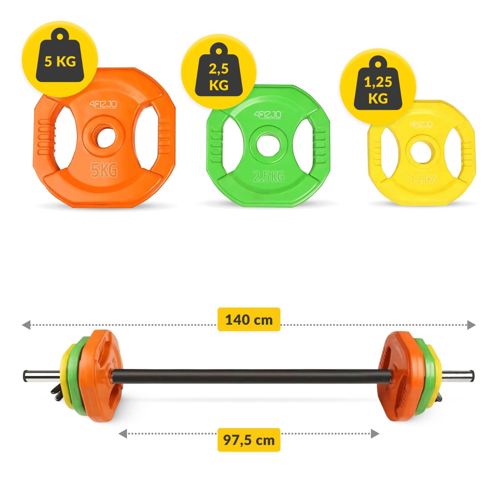 Činka s ocelovým závažím 4FIZJO FITNESS 3/7