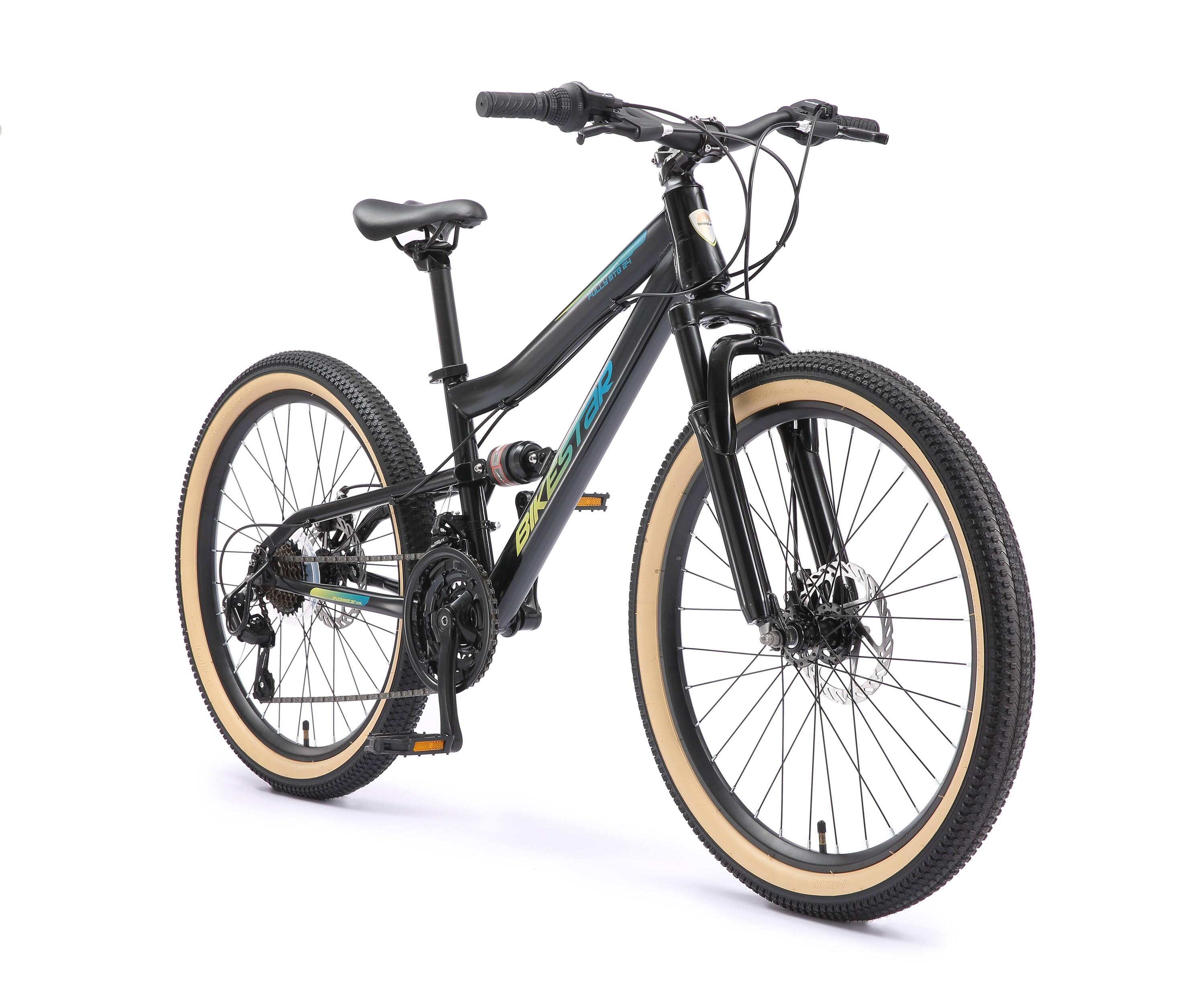 Bikestar MTB Fully staal 21speed 24inch zwart/petrol 2/6