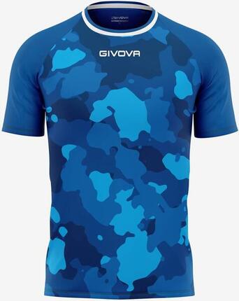 T-shirt męski Givova Army Czarno-pomarańczowy Czarny
