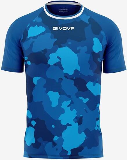 T-shirt męski Givova Army Czarno-pomarańczowy Czarny