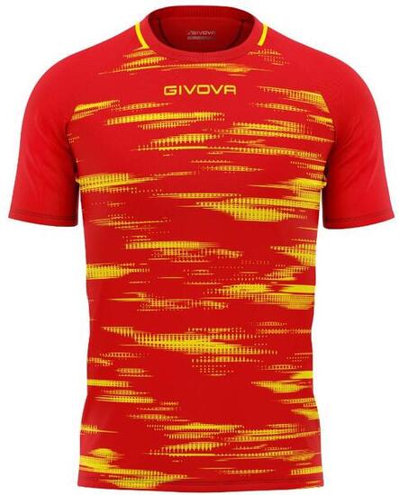T-shirt de sport Givova Pixel Rouge-jaune Rouge 2xl