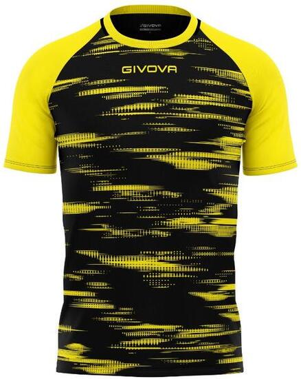 T-shirt de sport Givova Pixel Noir-jaune