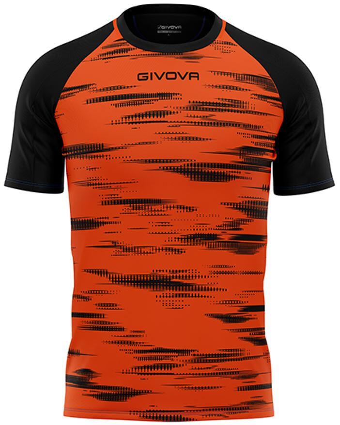GIVOVA Givova Pixel Sport T-shirt 2XL Oranje/Zwart - Ademend & Flexibel