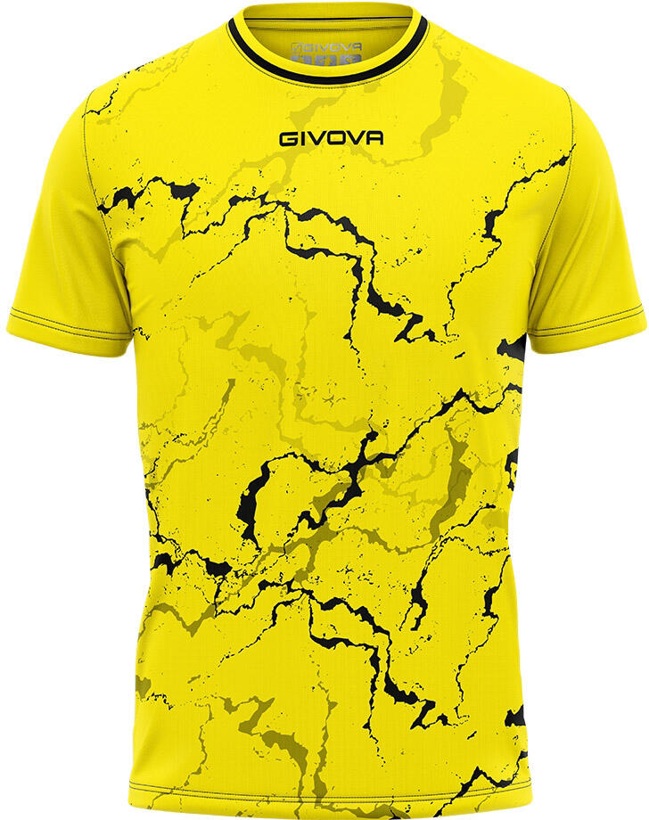 T-shirt de sport Givova Grafite Jaune-noir Jaune 2/5