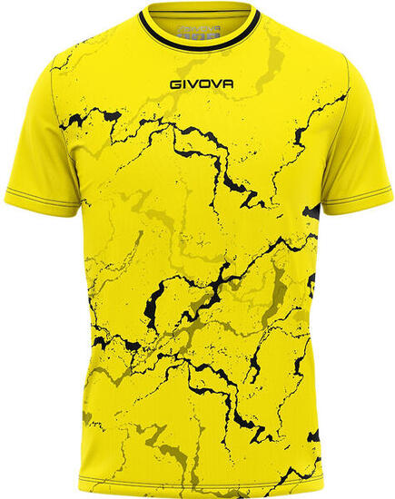 Camiseta deportiva Givova Grafite XL - Amarillo/Negro
