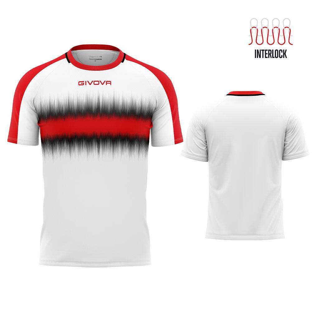 GIVOVA Givova Sport T-shirt Rood/Zwart M - Ademend & Lichtgewicht