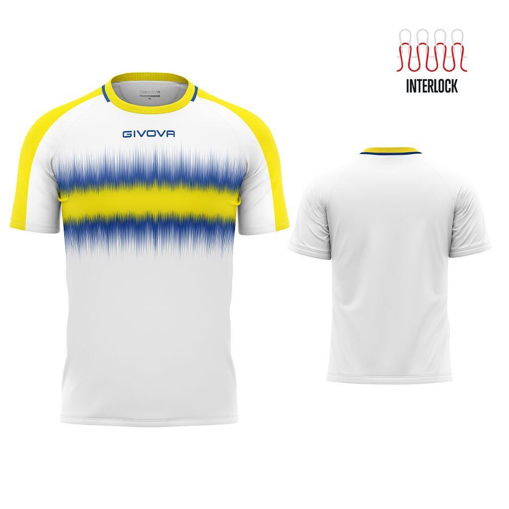 GIVOVA Givova Sport T-shirt Geel-Royal XL - Ademend & Lichtgewicht