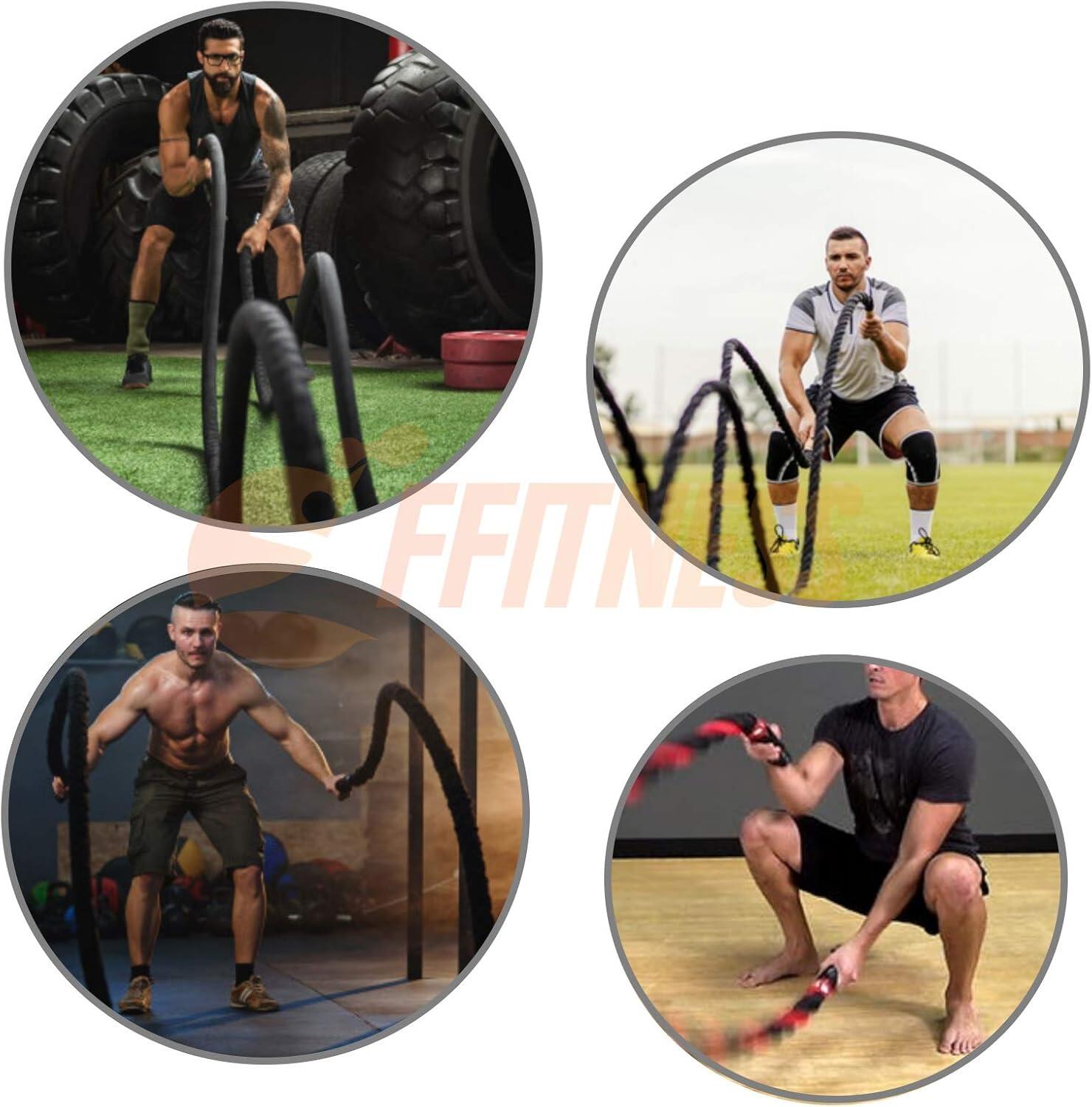 TRAINING ROPE FITNESS ALLENAMENTO FUNE CROSSFIT POWER 9 M 34 MM 2/4