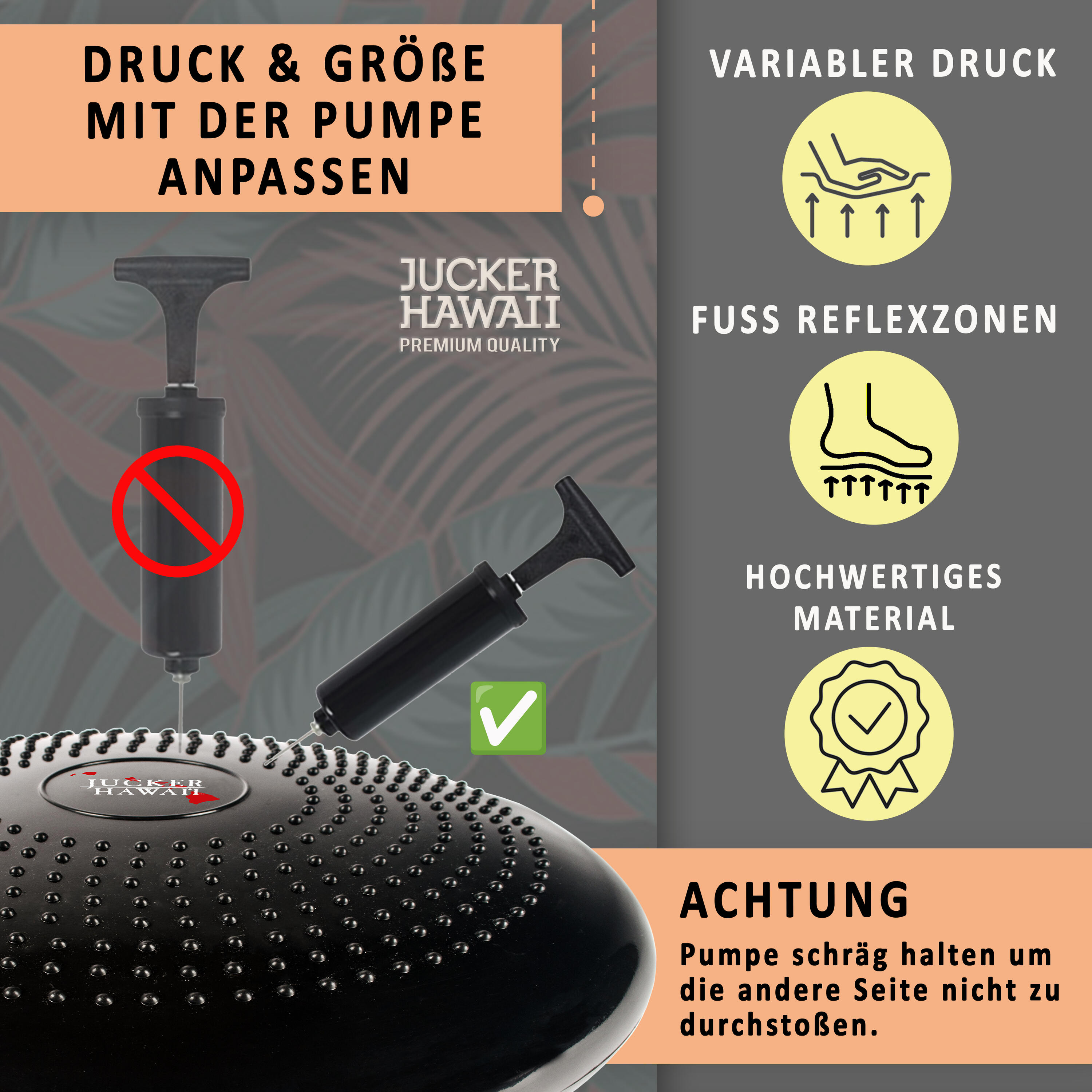 Balance Kissen inkl. Pumpe | Balance Board | Fitness 4/7