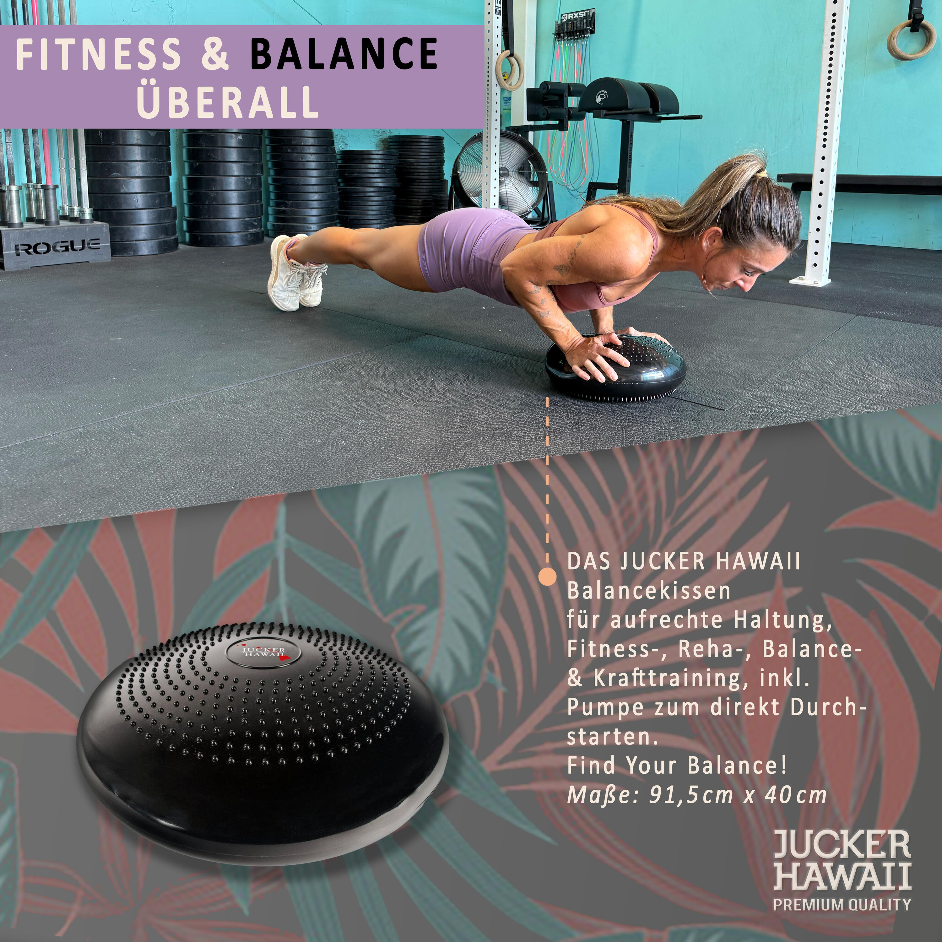 Balance Kissen inkl. Pumpe | Balance Board | Fitness 2/7