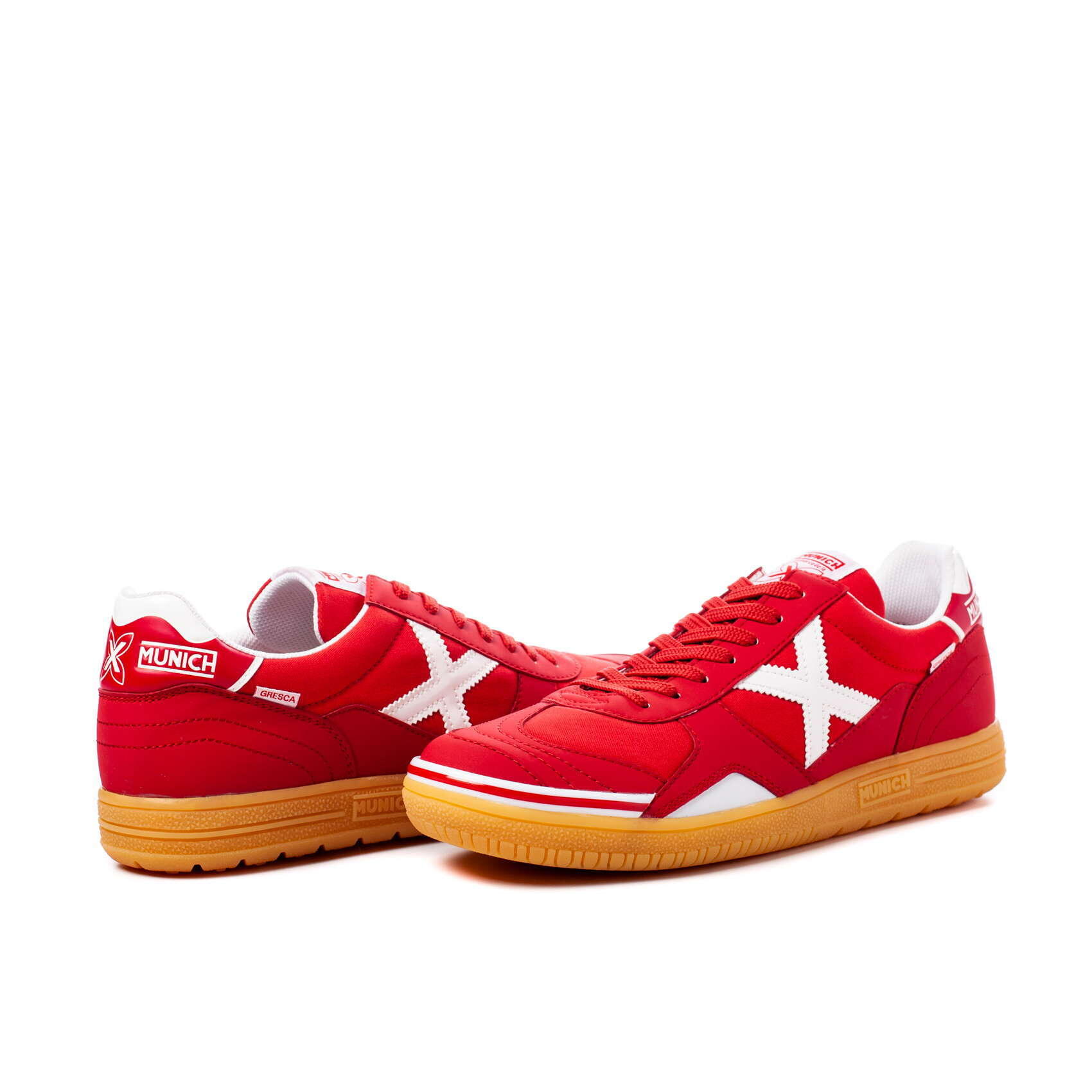 Scarpa da calcio indoor MUNICH Gresca adulto rosso 2/4