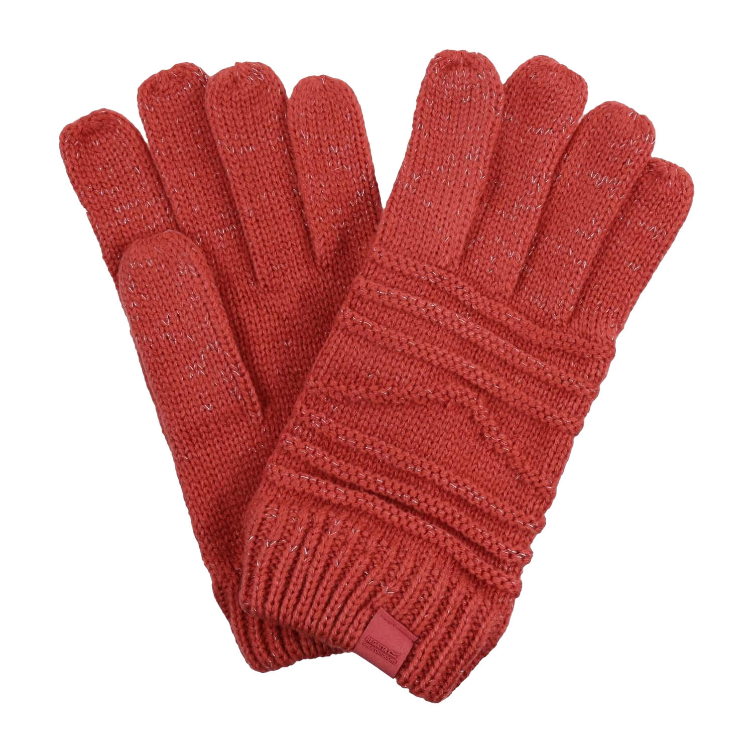 REGATTA Womens/Ladies Multimix IV Cable Knit Gloves (Mineral Red)