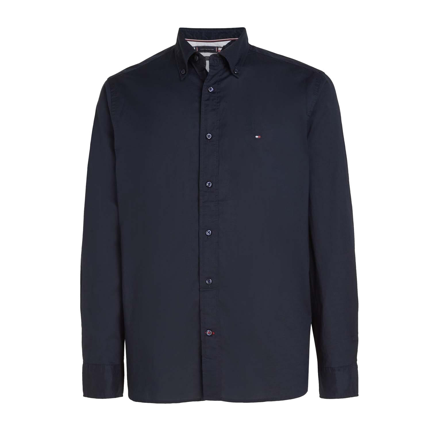 TOMMY HILFIGER Mens Core Flex Poplin Shirt (Blue)