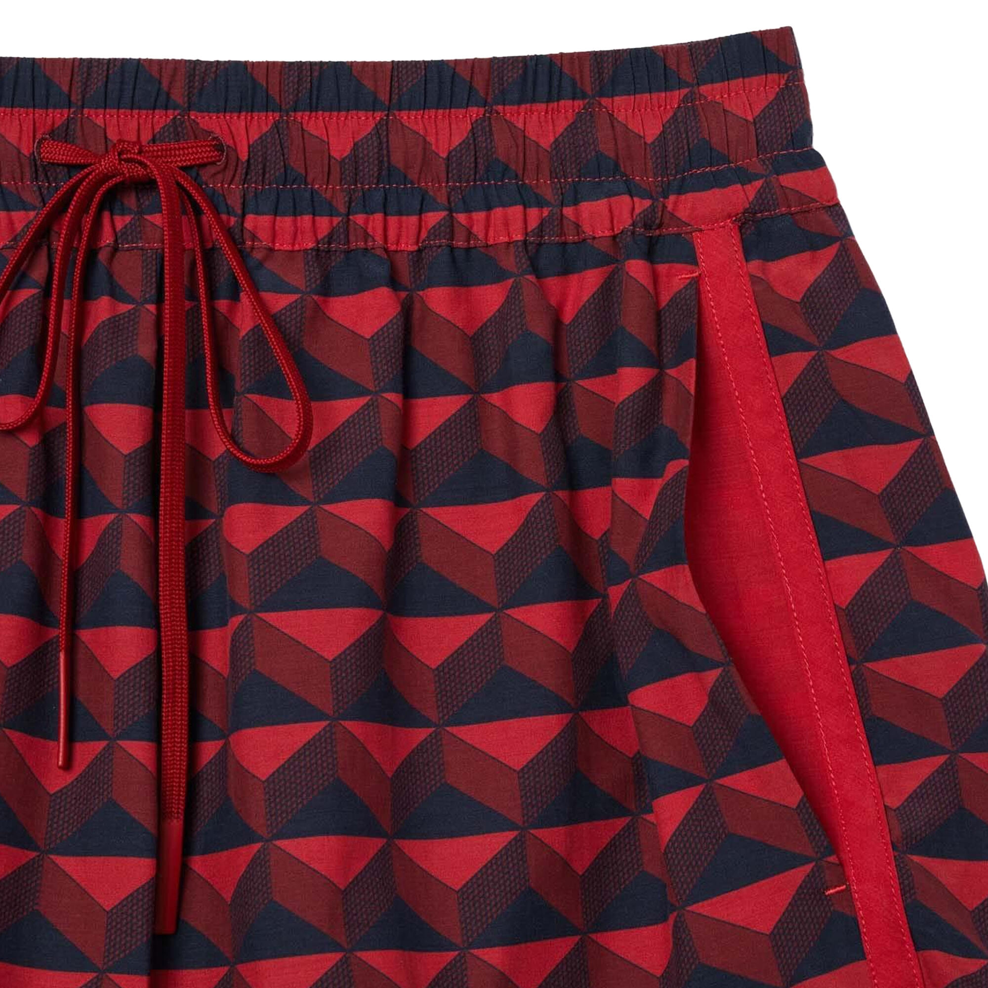 Womens/Ladies Graphic Print Draped Shorts (Red) 2/3