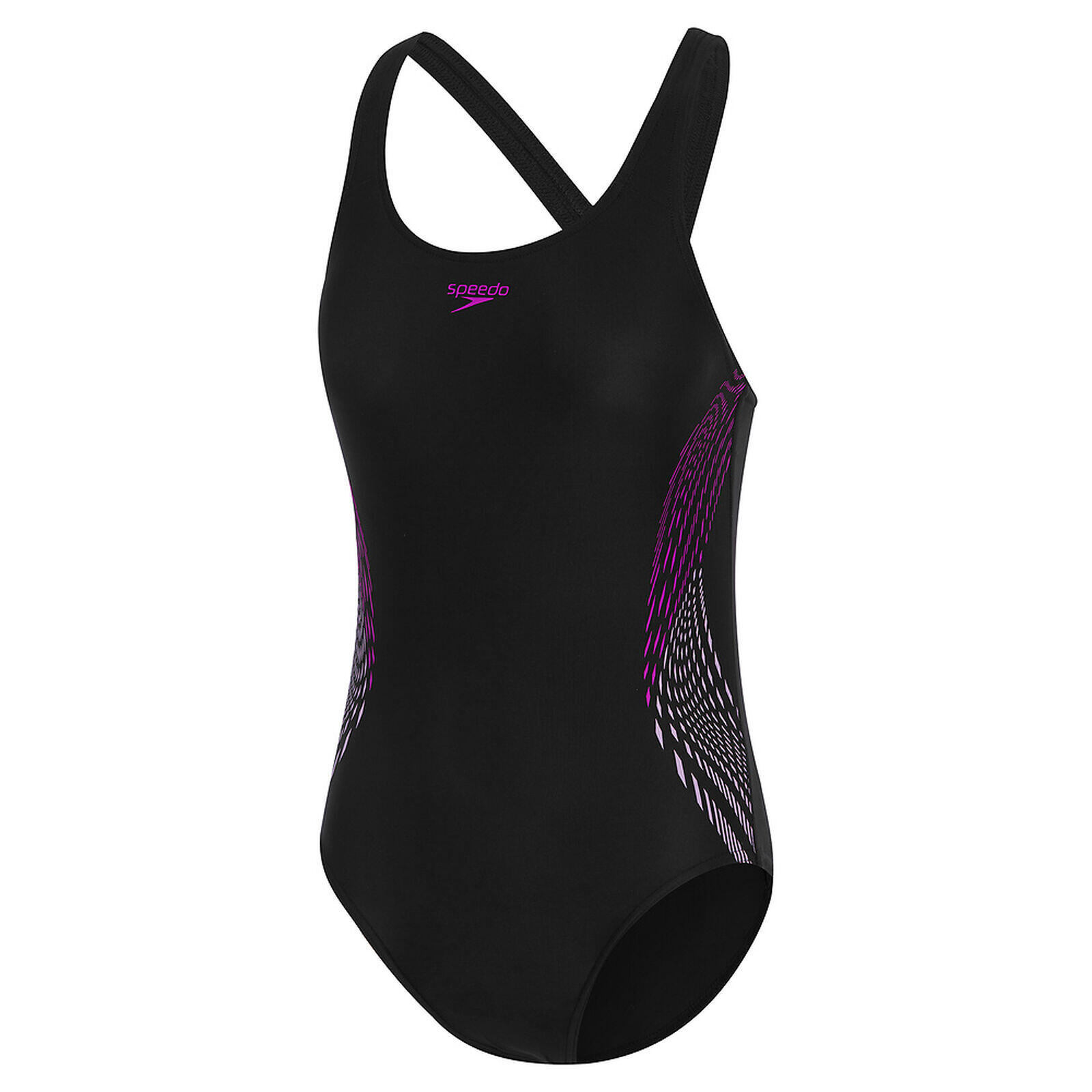 Speedo - Maillot De Bain 1 Pièce Enfant Speedo Eco Placem Muscleb - Maillot De Bain 1 Pièce - Noir|rose - 4 À 6 Ans - Decathlon