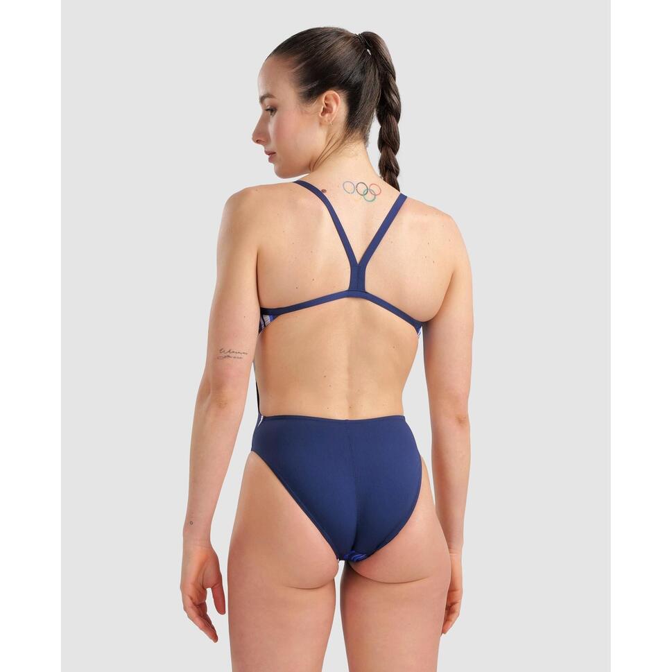 Damski kostium kąpielowy 1-częściowy Arena Marbled