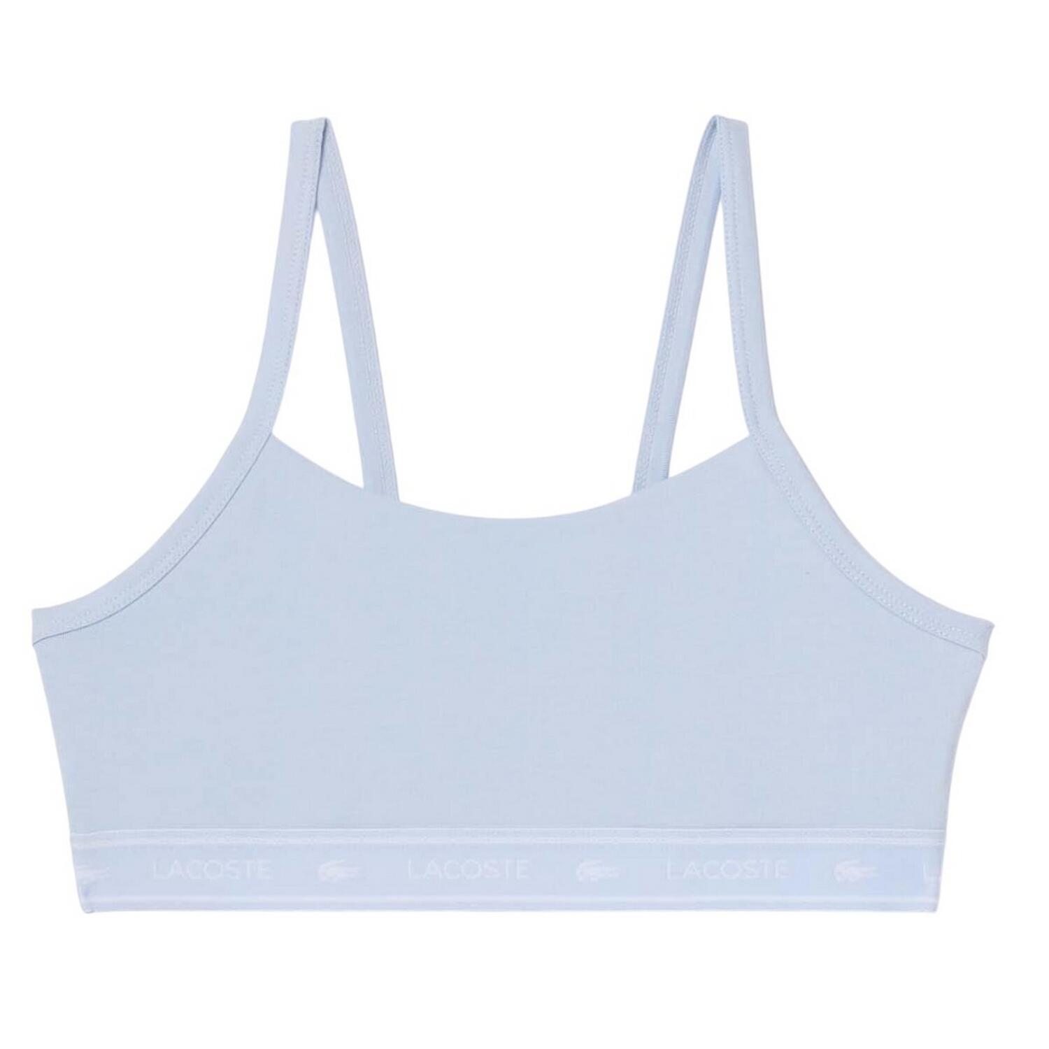 Womens/Ladies Logo Cotton Stretch Bralette (Blue) 1/3
