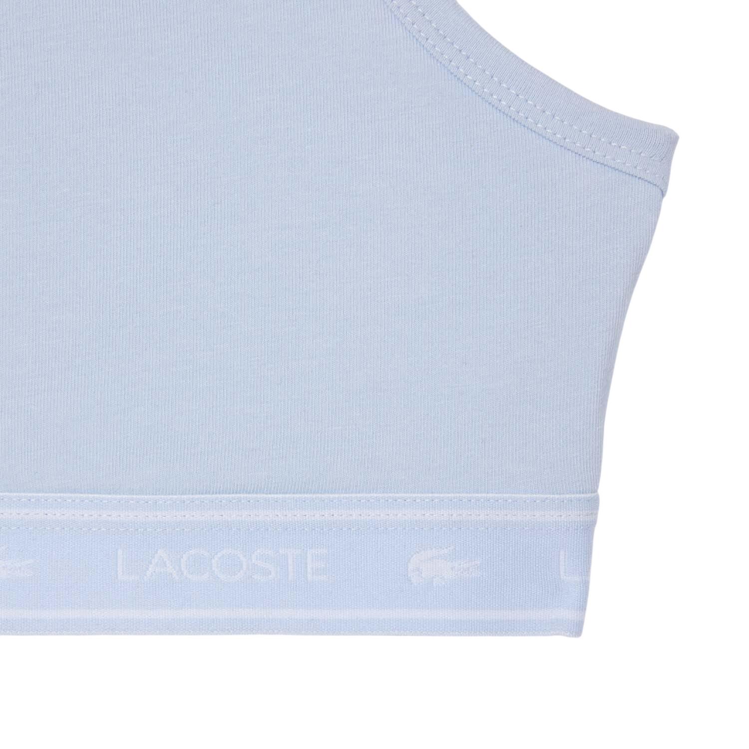 Womens/Ladies Logo Cotton Stretch Bralette (Blue) 3/3
