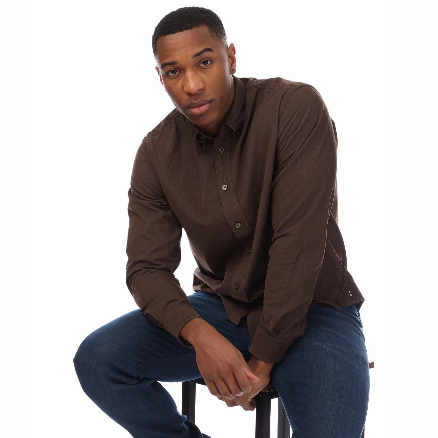 Mens SOwen Casual Shirt (Brown) 4/4
