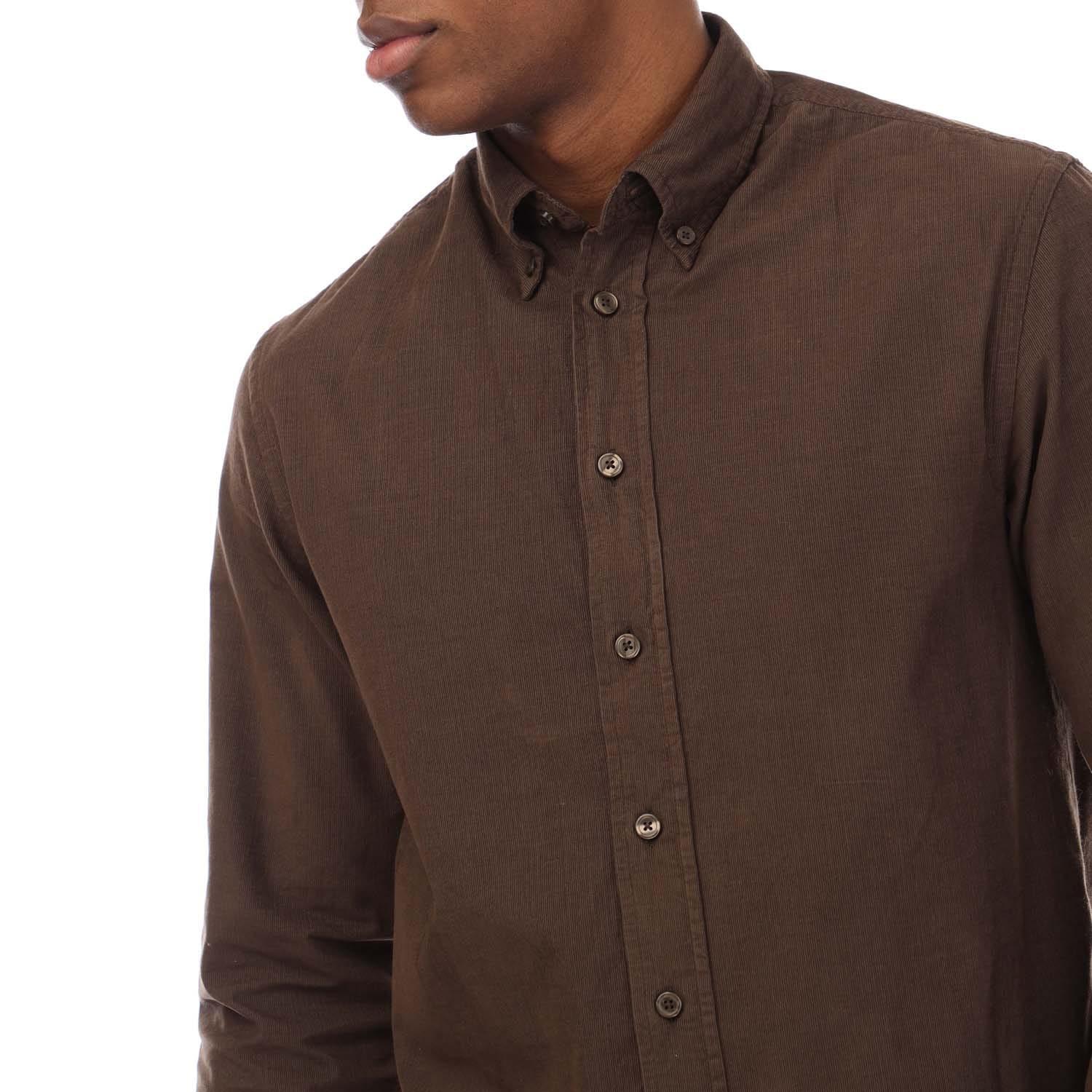 Mens SOwen Casual Shirt (Brown) 3/4