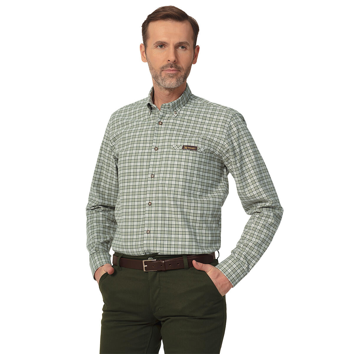 TAGART Pánská flanelová lovecká košile Tagart Oak SLIM