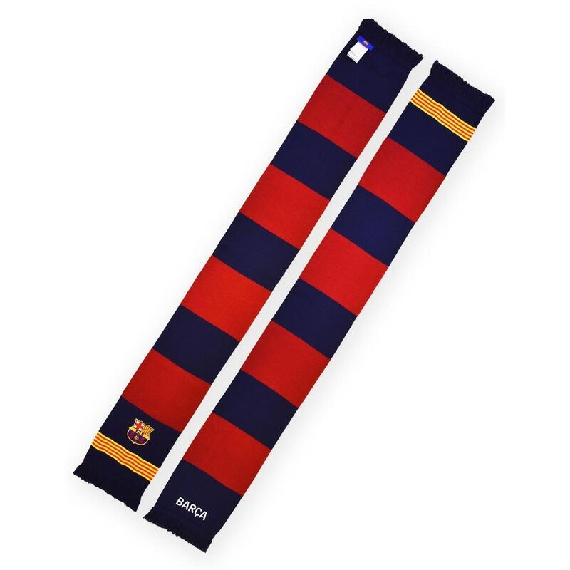 FC Barcelona szalik kibica dwustronny double vertical scarf wielokolorowy