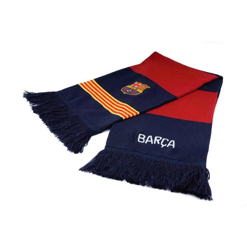FC Barcelona szalik kibica dwustronny double vertical scarf wielokolorowy