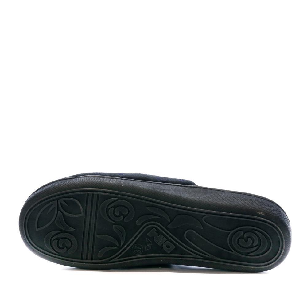 Zapatillas de casa negras para mujer Dim Uxela 2/4