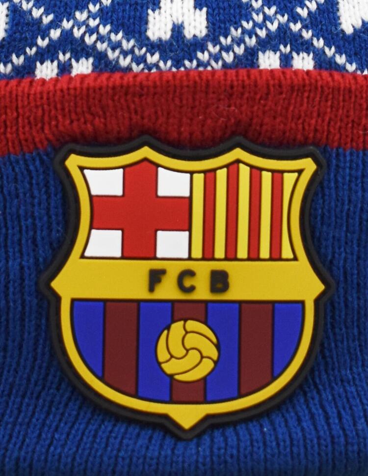 FC Barcelona czapka zimowa FCB Christmas Hat Junior granatowy OSFW