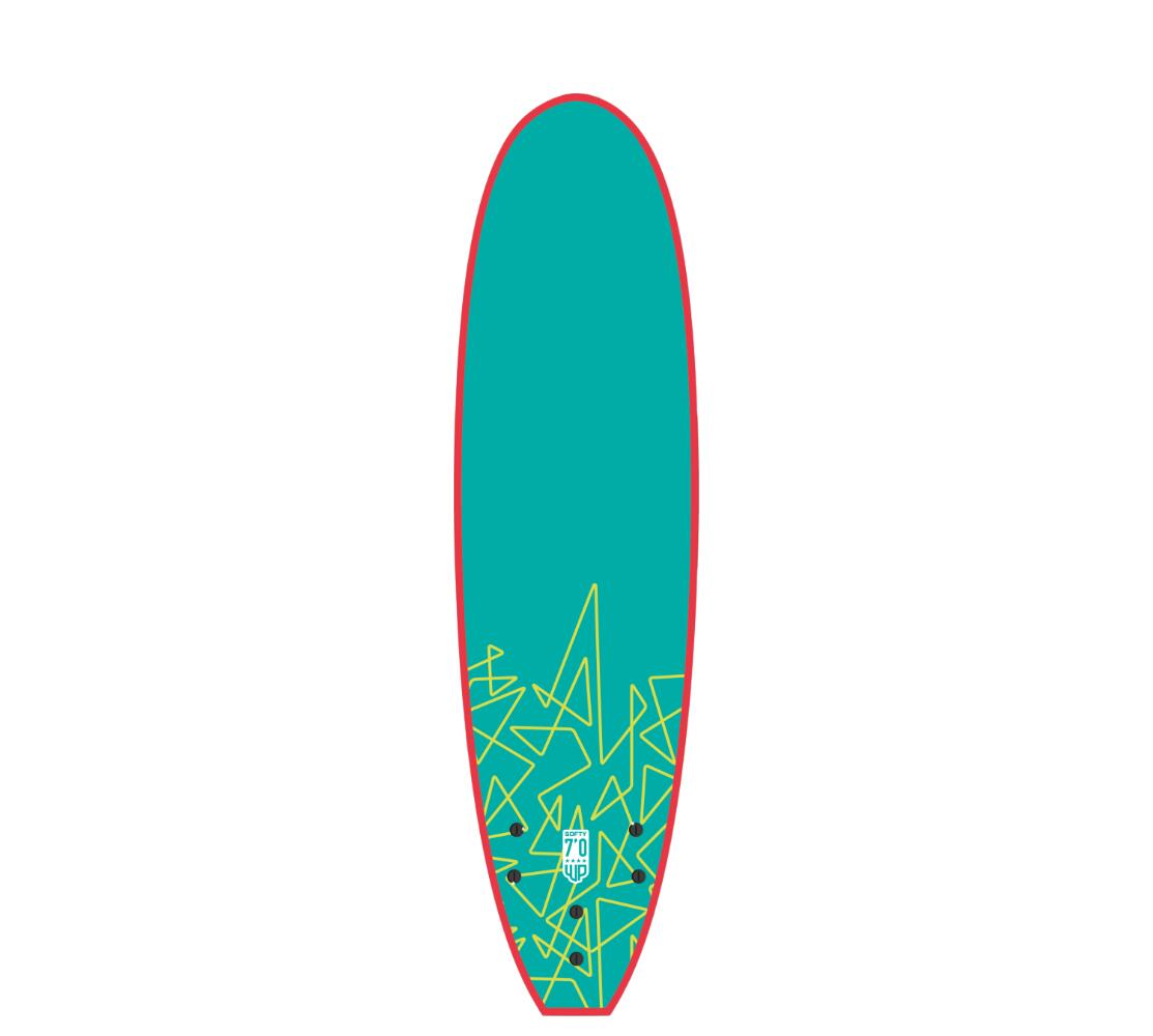 Plancha de surf de espuma Wave Power Softy 7'0 2/5
