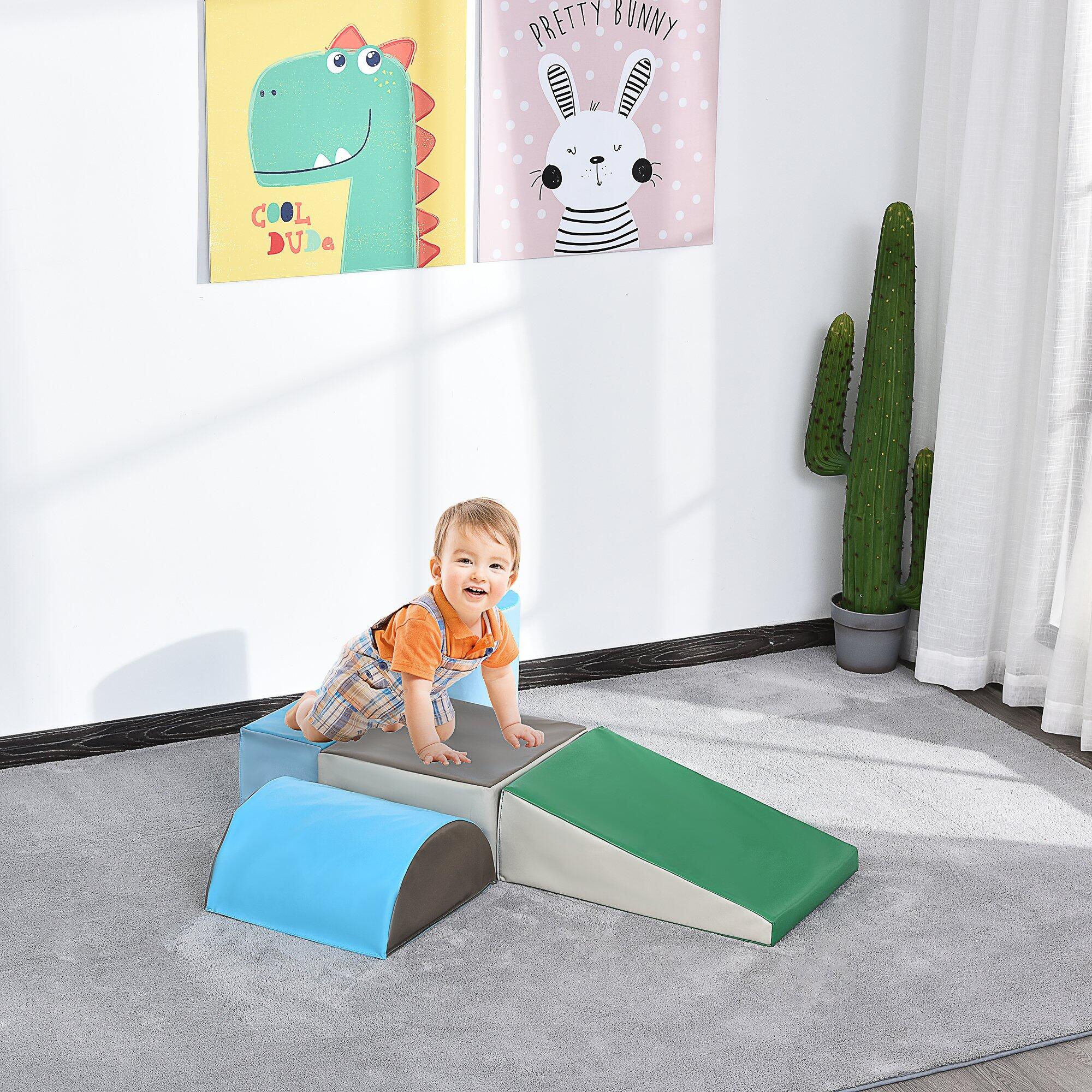 HOMCOM Set 5 Costruzioni Morbide per Bambini Età da 1-3 Anni per Casa e Scuola 2/6