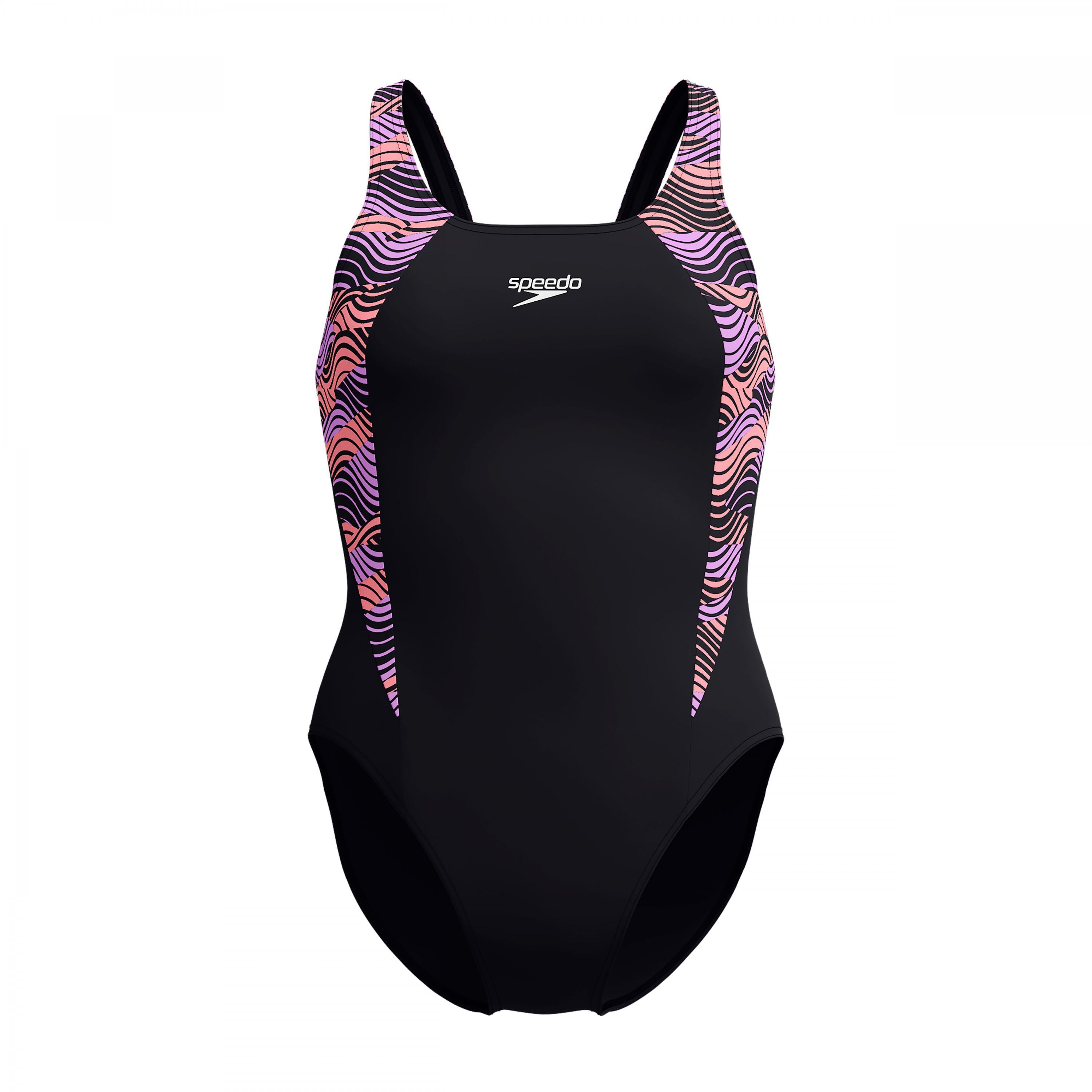 SPEEDO Costume Da Bagno Intero Splice Muscleback Donna Speedo Hyperboom Nero