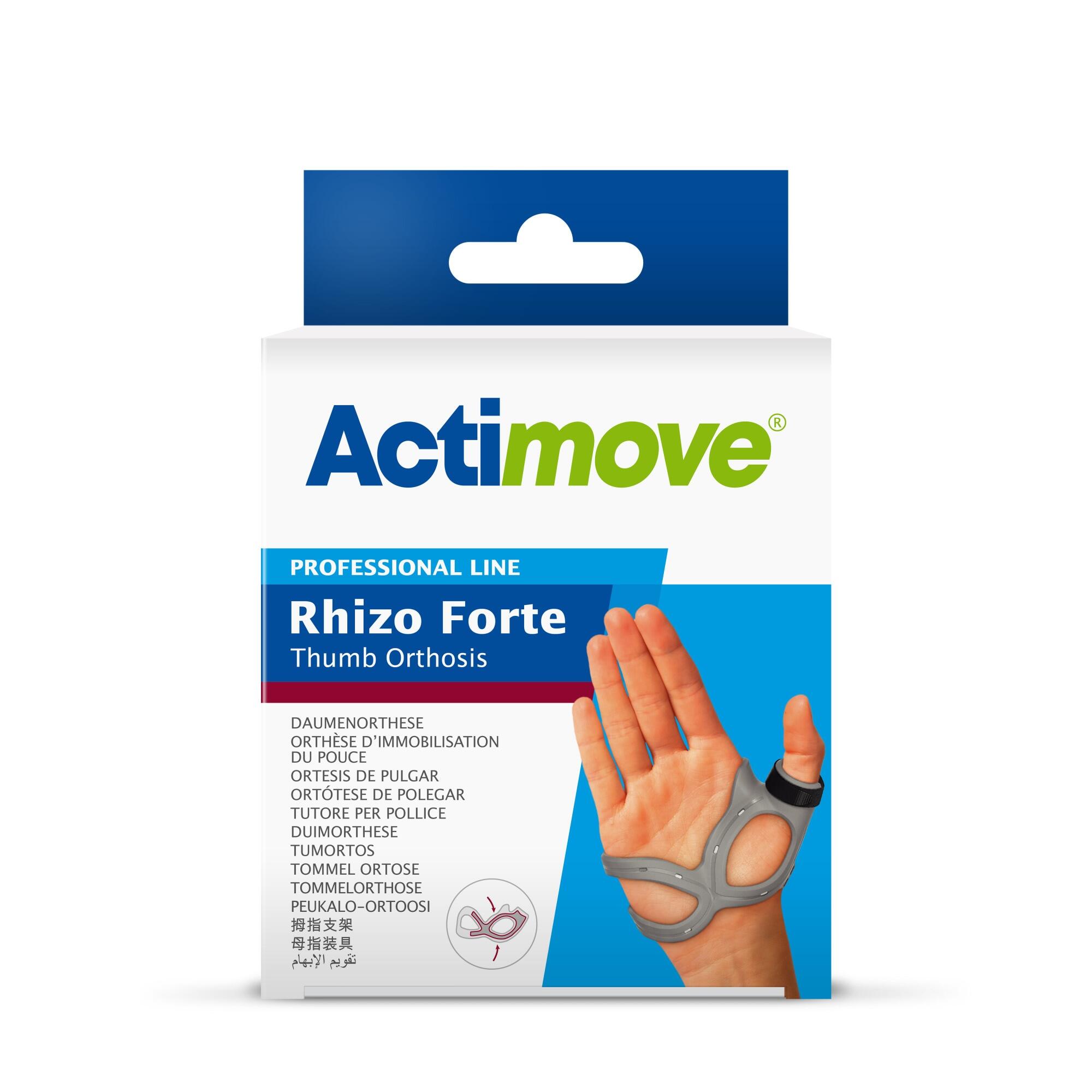 Actimove - Actimove® Rhizo Forte Orthèse Du Pouce Gauche M - Attelle Compressive - Gris - Decathlon