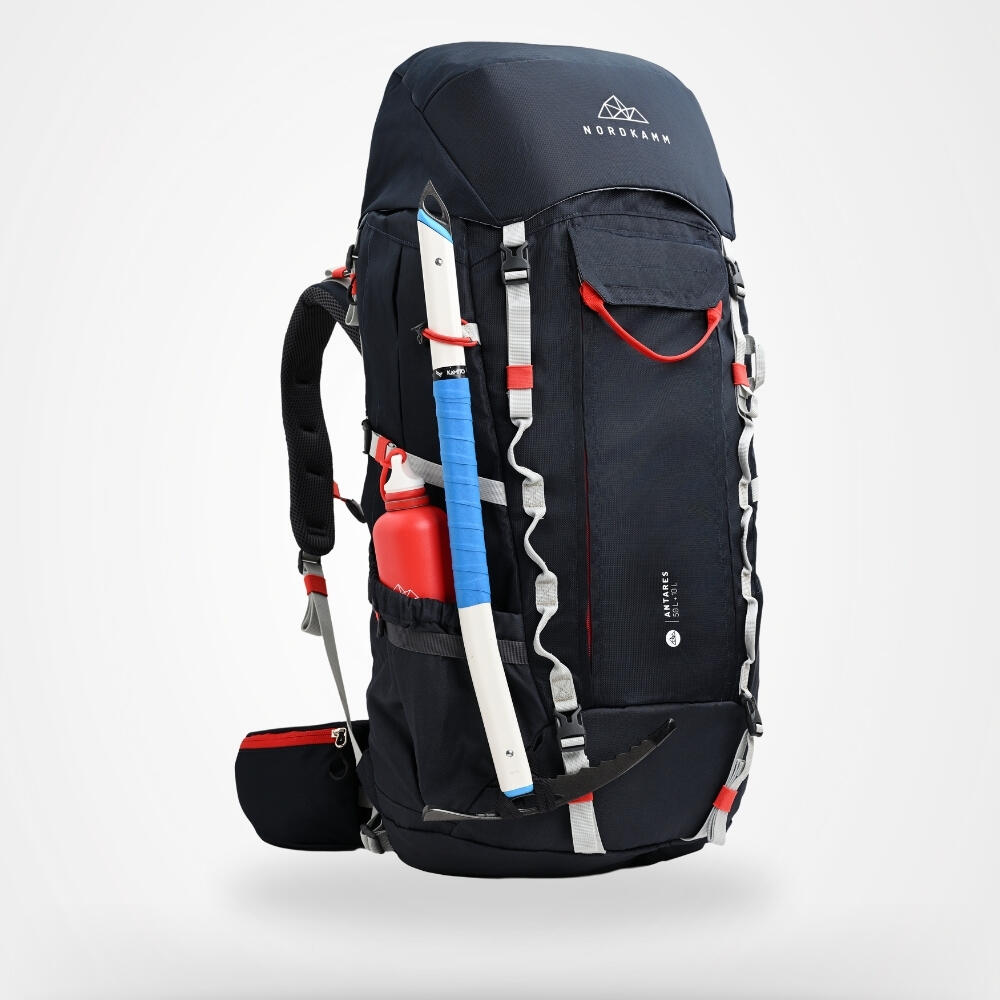 Trekkingrucksack Damen Herren Wanderrucksack Backpacker Rucksack 50 Liter blau 3/7
