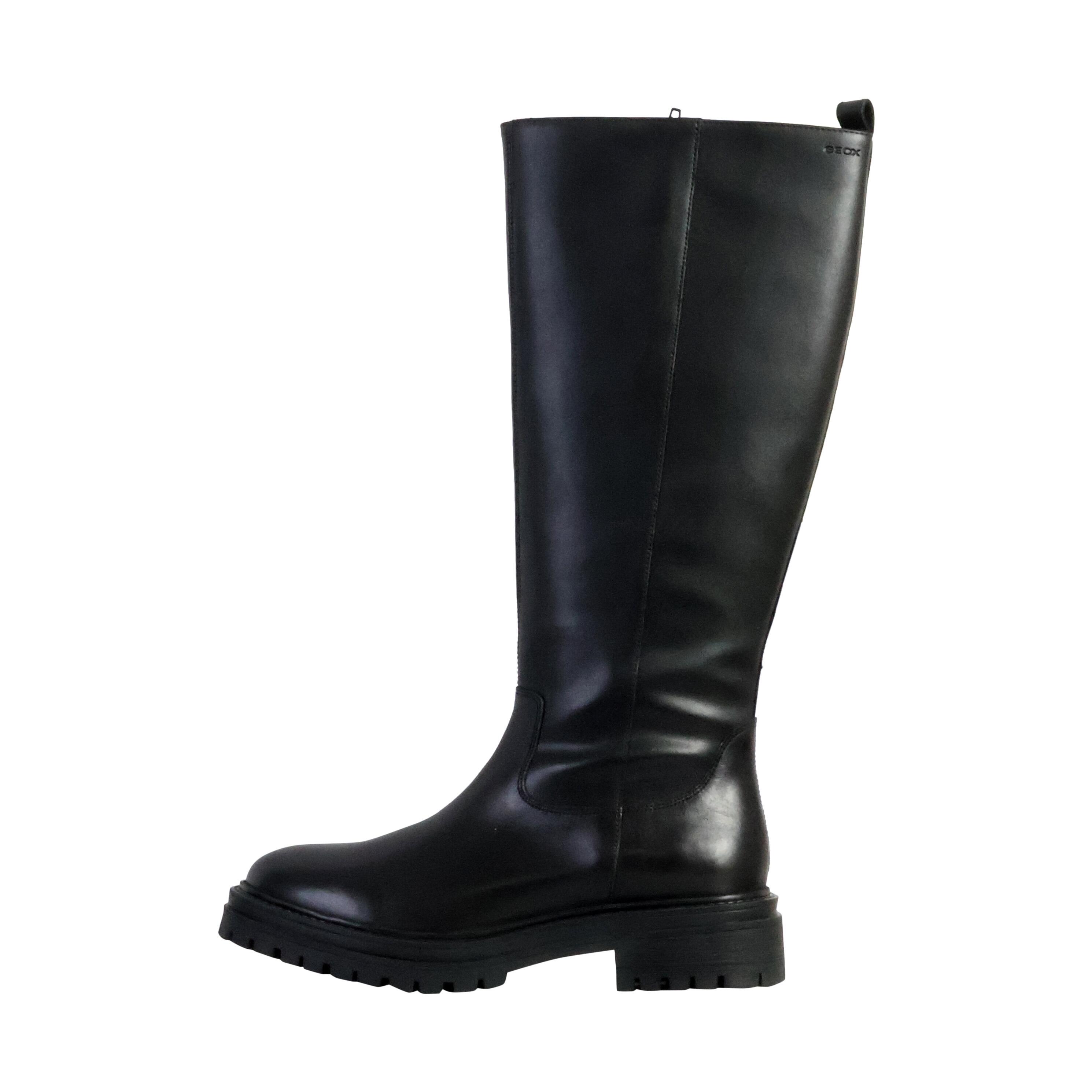 Geox - Botte Cuir Geox Iridea Gbk Smo.lea - Femme - Chaussures De Sport - Noir - Decathlon