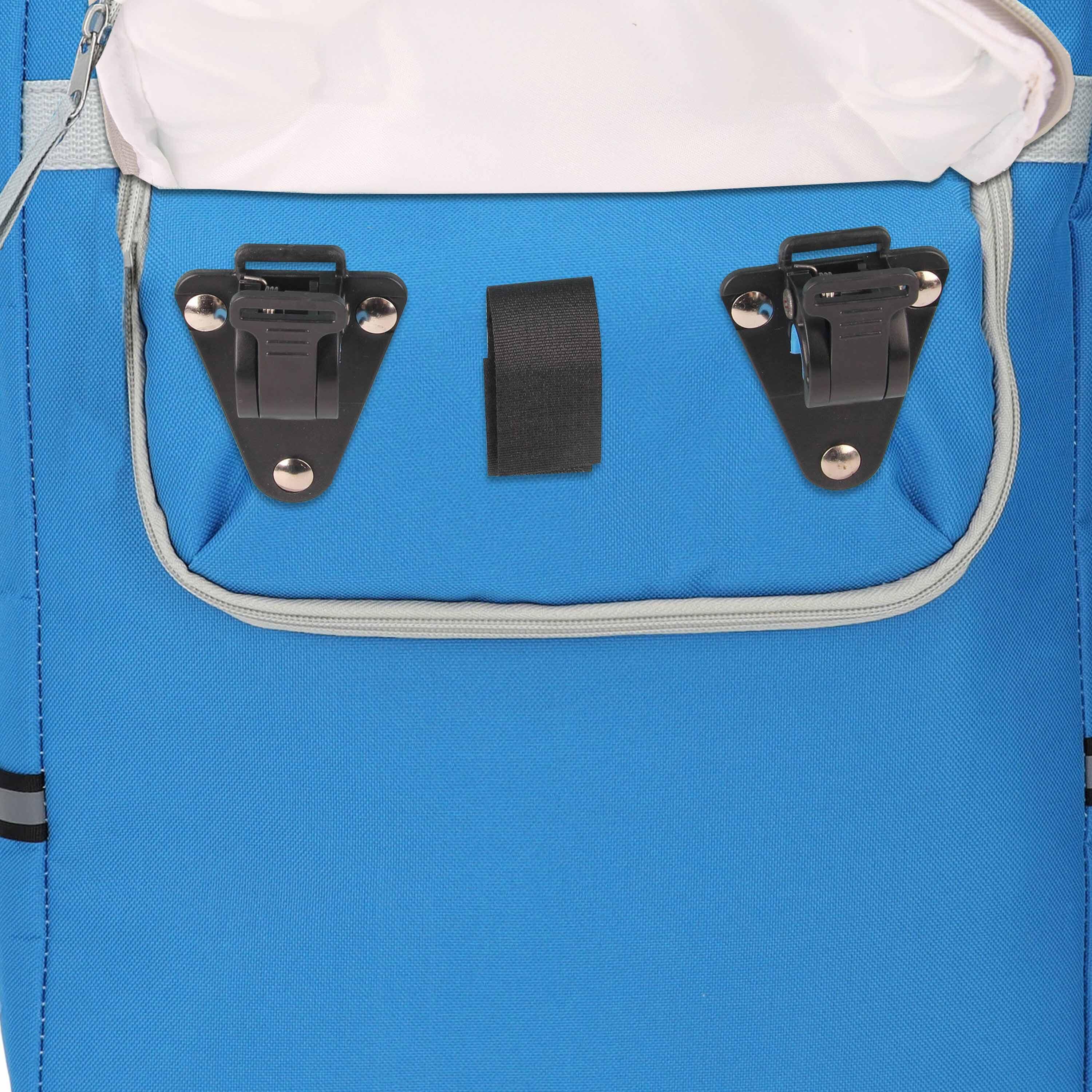 Sac isotherme porte bagage 14L Bleu/Gris - Vélo électrique, VTT, VTC - HAPO-G 7/7