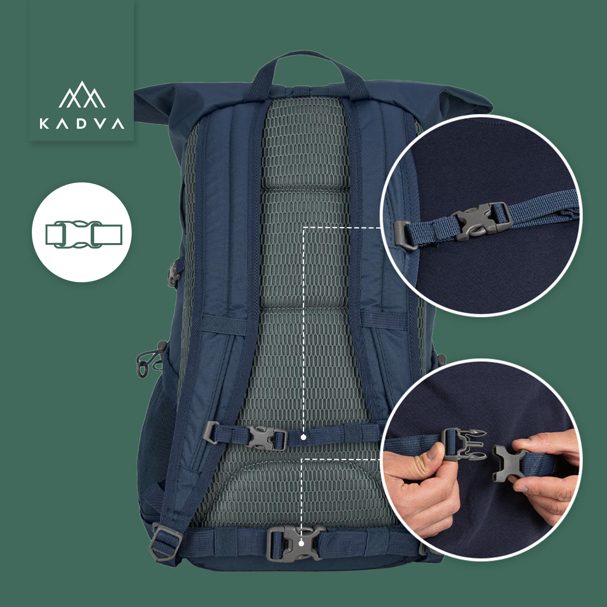 Mochila urbana KADVA CityQuest 22 l 7/7