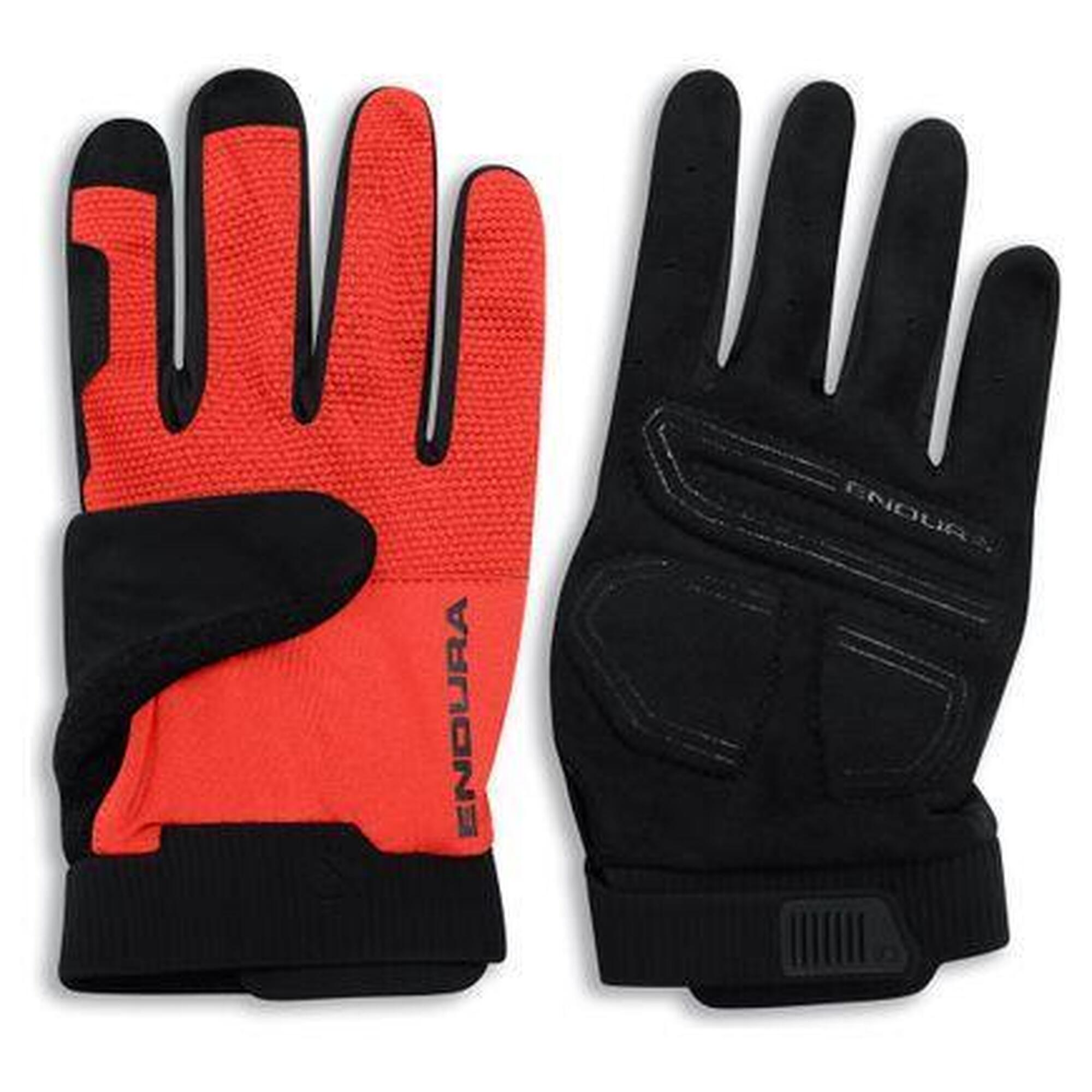 Endura - Gants Longs Unisexe Endura Loop Rouge - Gants - Noir|rouge - 48 Xl - Decathlon
