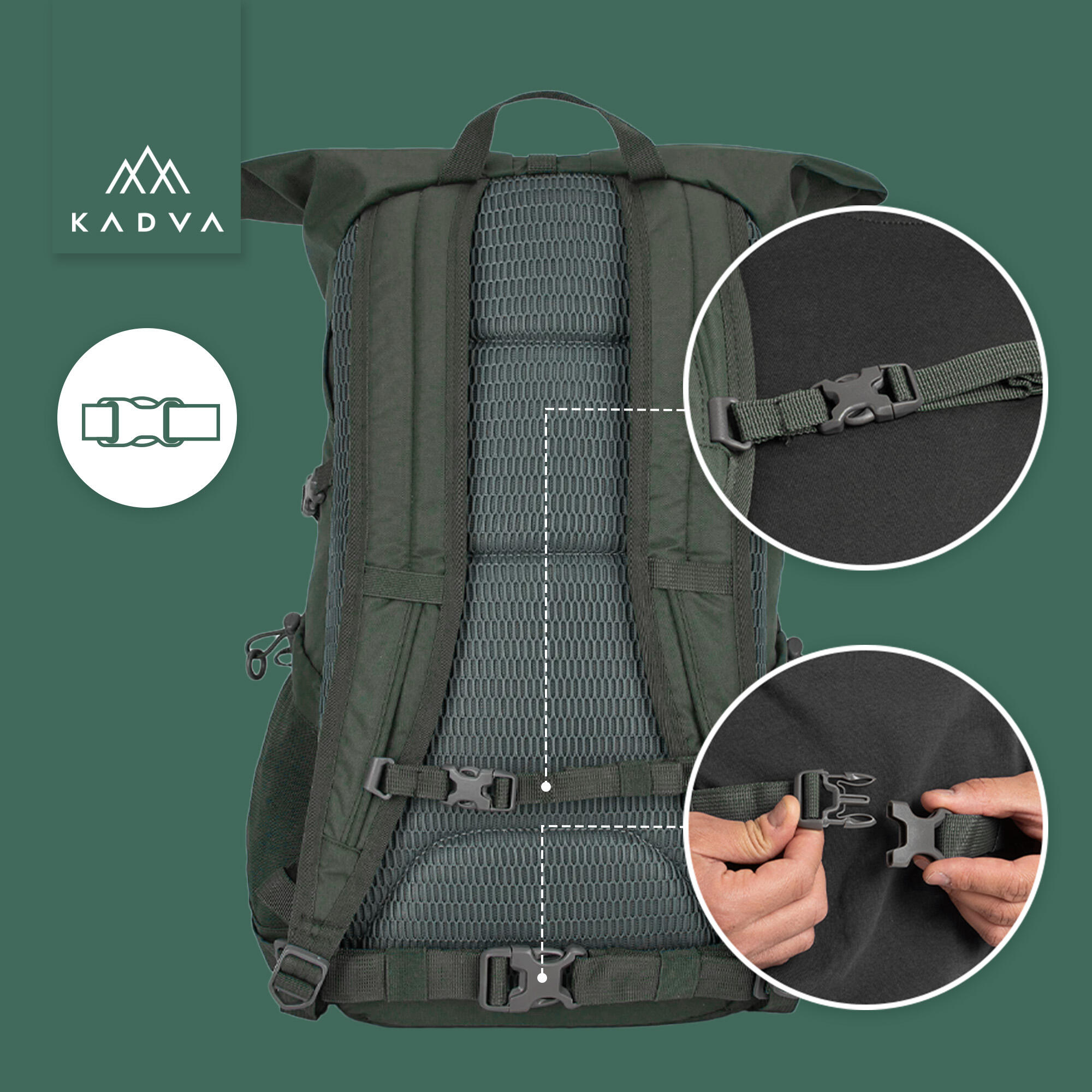 Stadt Rucksack KADVA CityQuest 22 l 7/7