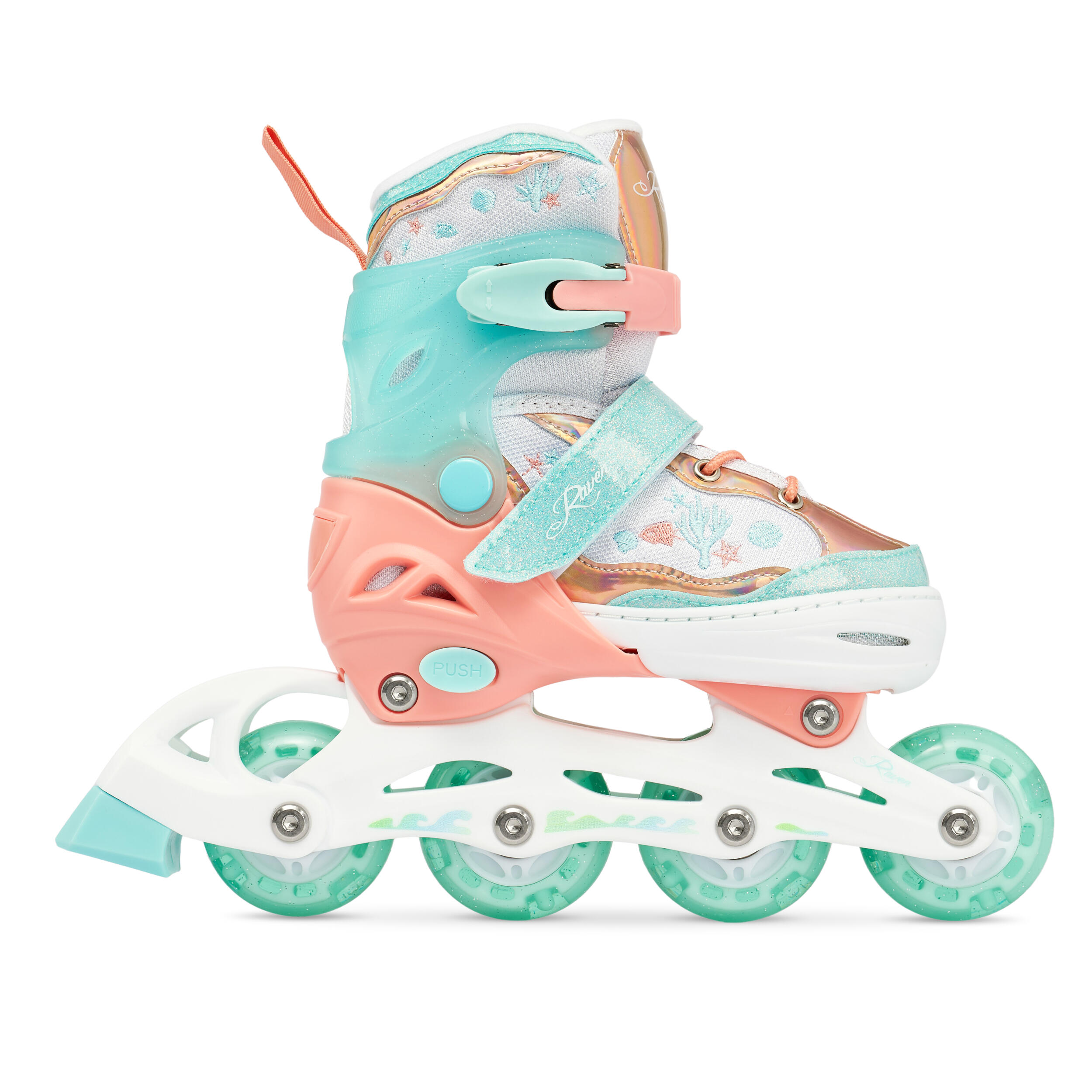 Verstelbare Wangen Rolschaatsen RAVEN Caramell Maat 27 30 Met Led Wiel 2914012484