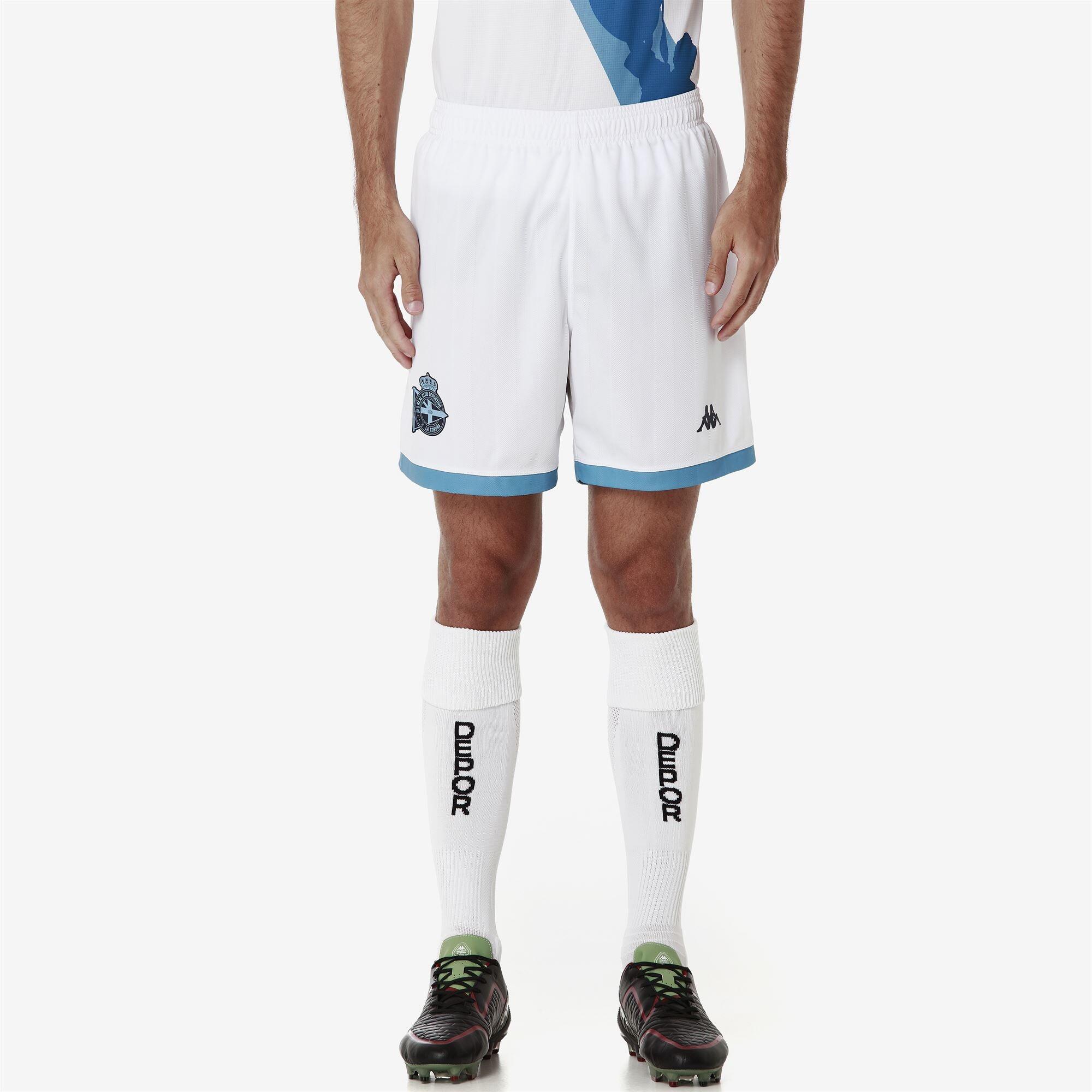 Pantaloncini sportivi da bambino in poliestere riciclato bianco da calcio 6/7