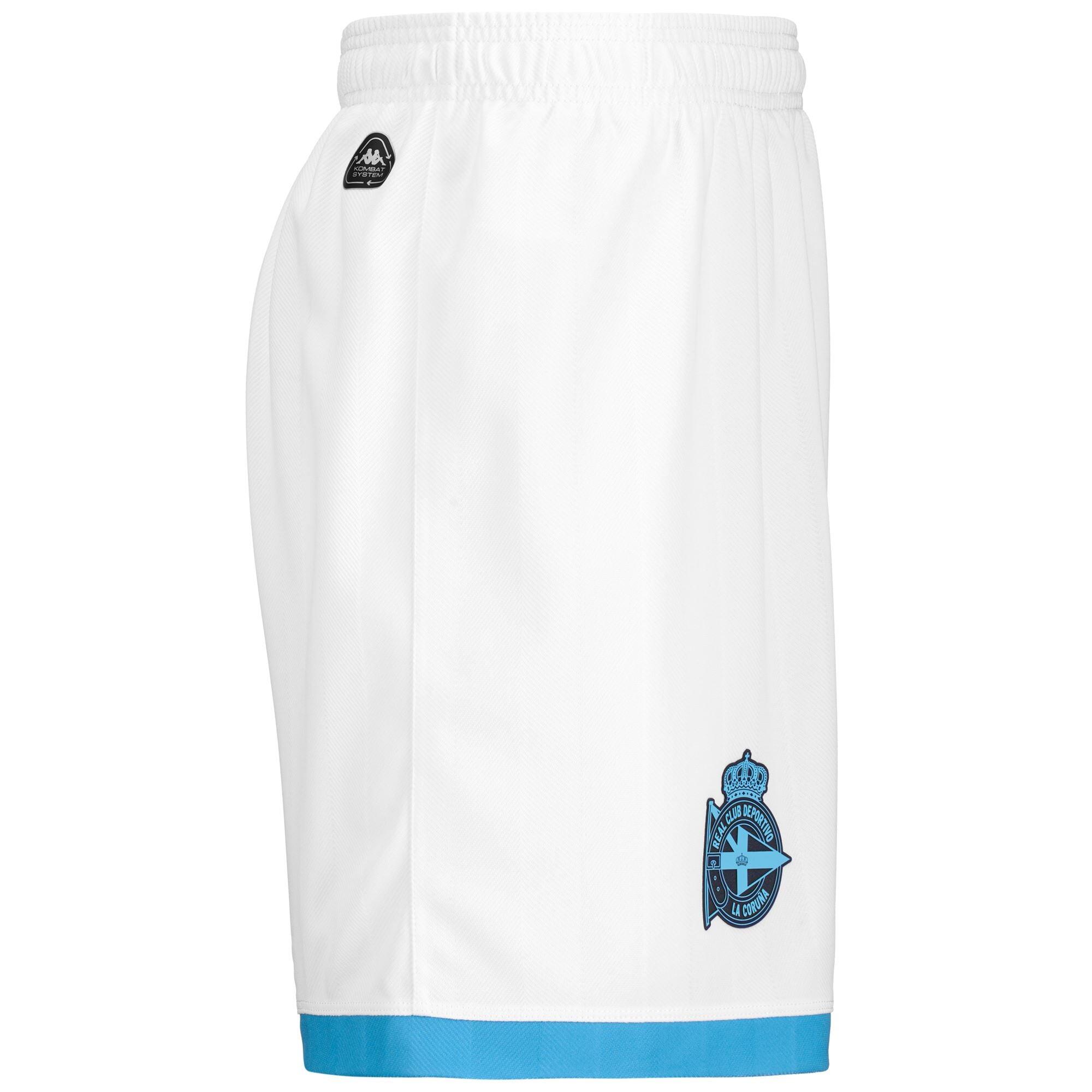Pantaloncini sportivi da bambino in poliestere riciclato bianco da calcio 2/7