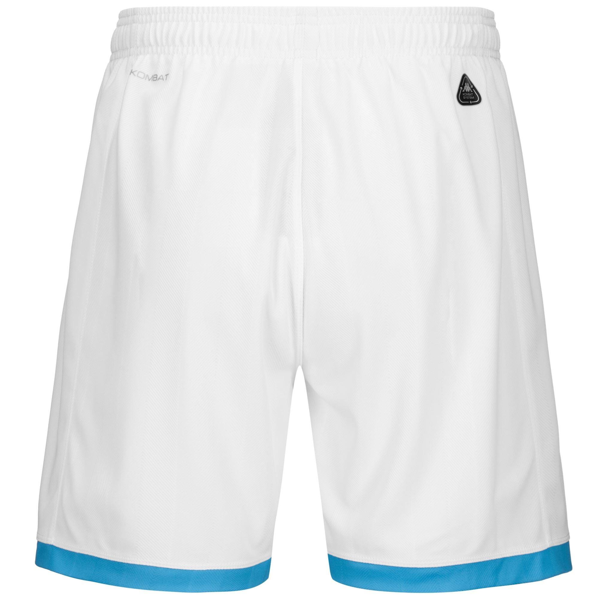Pantaloncini sportivi da bambino in poliestere riciclato bianco da calcio 4/7