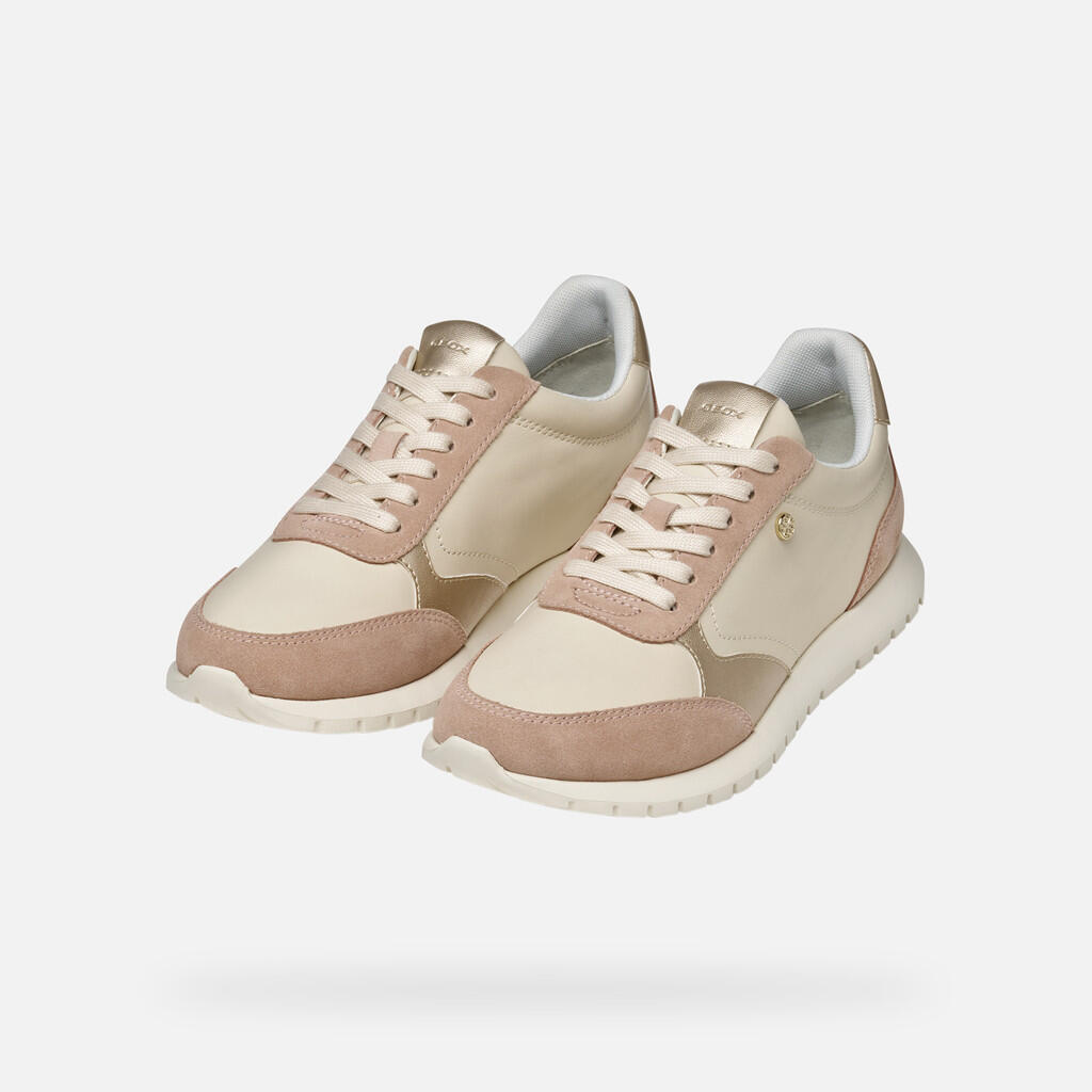 Baskets Femme D SUKIE 2.0 Blanc Cassé/Rose 4/7