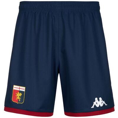 Pantaloncini sportivi da uomo in poliestere riciclato blu da calcio