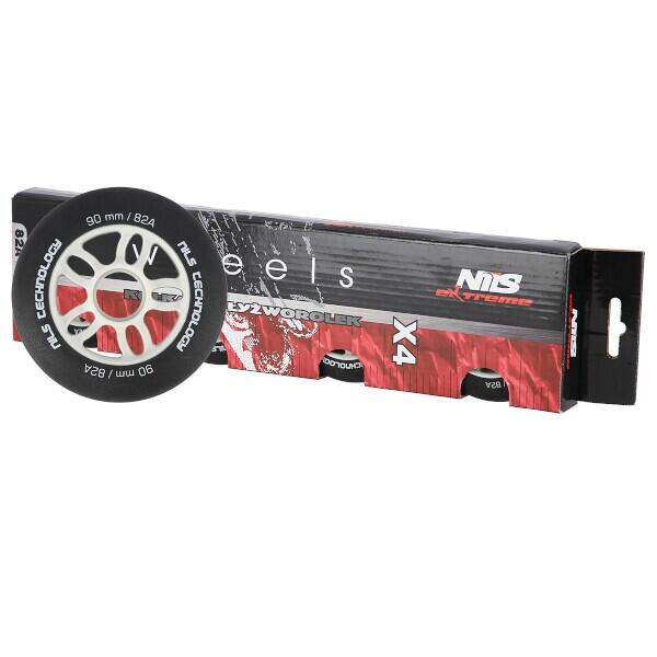 Matná kolečka NILS Extreme PU 90x24 82A, 4 ks